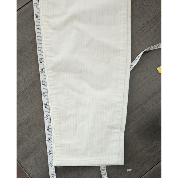Talbots Cream Off White Straight Leg Corduroy Pants Jeans Women's 12 Stretch - Picture 8 of 8